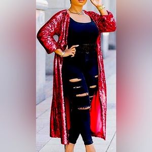 Prom link Red Sequined Cover